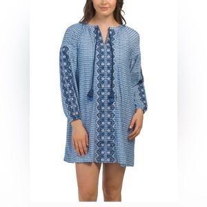 Cabana Life Charleston Coverluxe Tassel Tunic Cover Up Dress Size Large